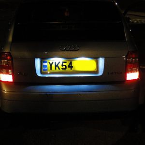 new LEDs on number plate