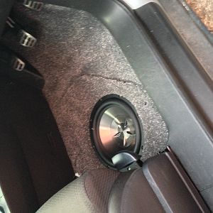 10" Sub in drivers side footwell