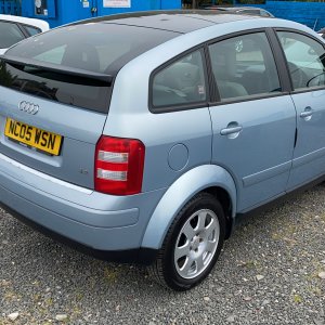 Sitting on the lot in Edinburgh on the day I collected her