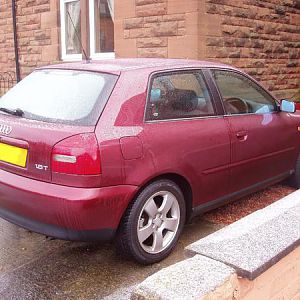 My first Audi! 1998 A3 1.8T in hibiscus. The love affair begins!