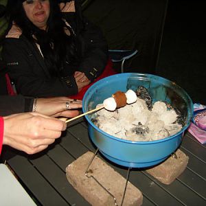 marshmallows with rocky road toasted was ver nice so we were told