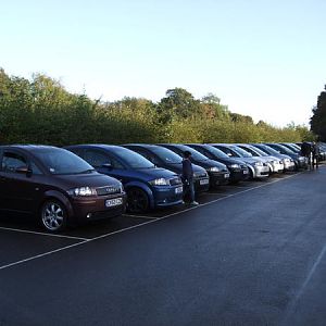 pre meet in the car park - loadsa A2's