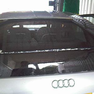 audi Brobot Car wash Damage to rear spoiler
